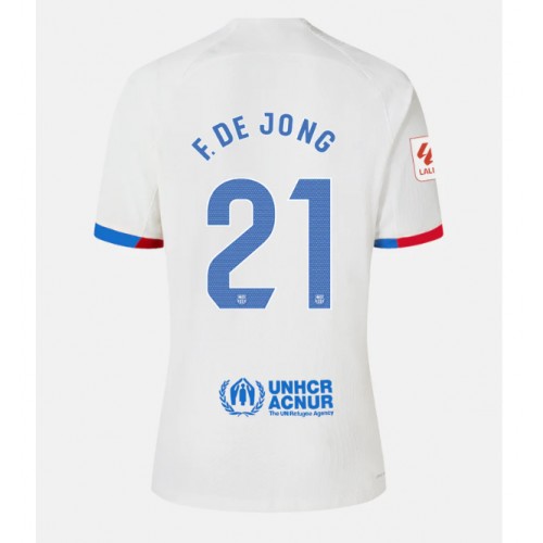 Barcelona Frenkie de Jong #21 Bortedrakt Kvinner 2023-24 Kortermet Barcelona Frenkie de Jong #21 Bortedrakt Kvinner 2023-24 Kortermet